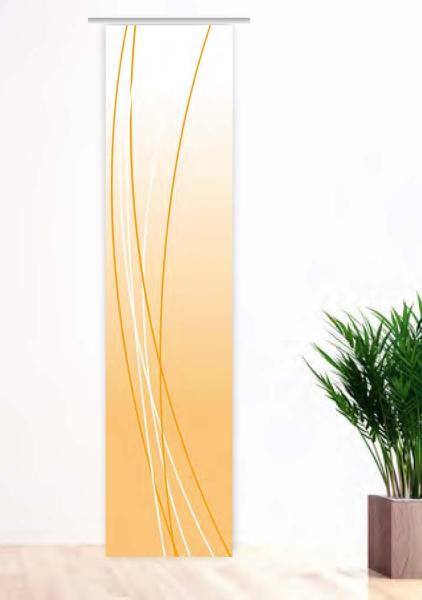 Linea orange up dark, Flächenvorhang Einzel